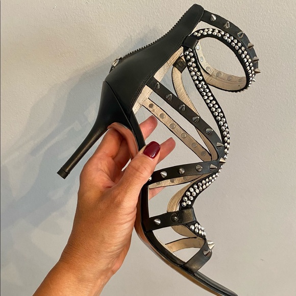 Michael Kors black studded high heels sandals - Picture 2 of 3